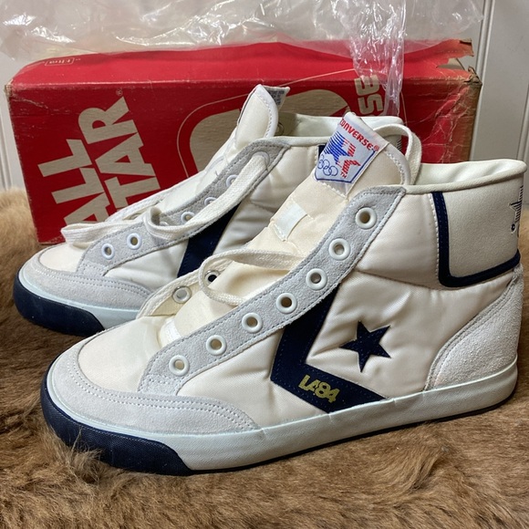 80s 1984 Converse Olympics LA High Tops 6 Michael Jordan NWT - Picture 4 of 16
